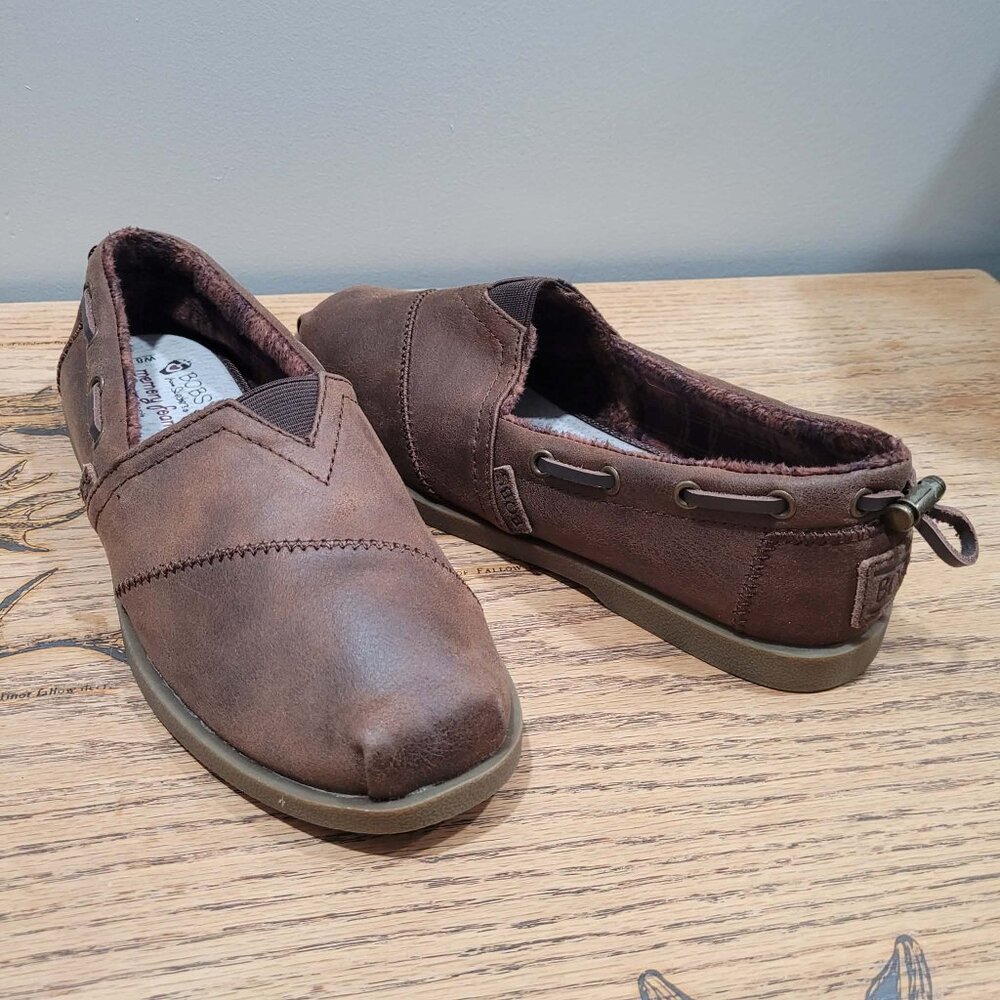 Women's Sz 8 Fits like 7.5 BOBS Skechers Chill Luxe Mountain Ranch Slip On Shoes